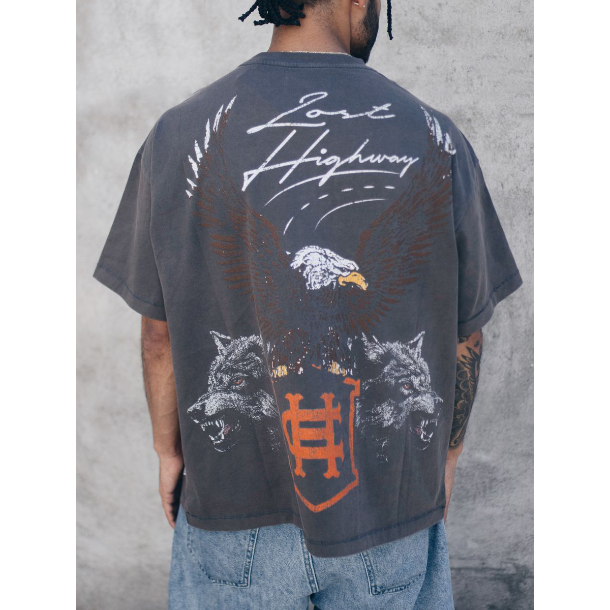 Howlers Club Lost Highway wolf graphic vintage t-shirt