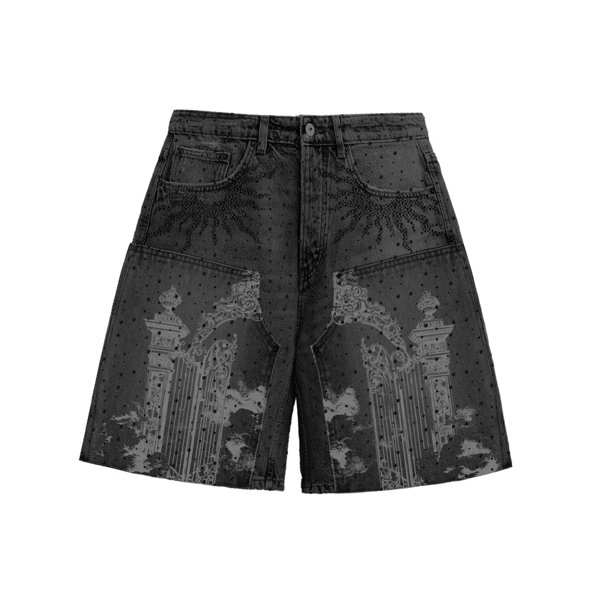 campus-kingdom-denim-rhinestone-jorts-black-6-rings-clothing