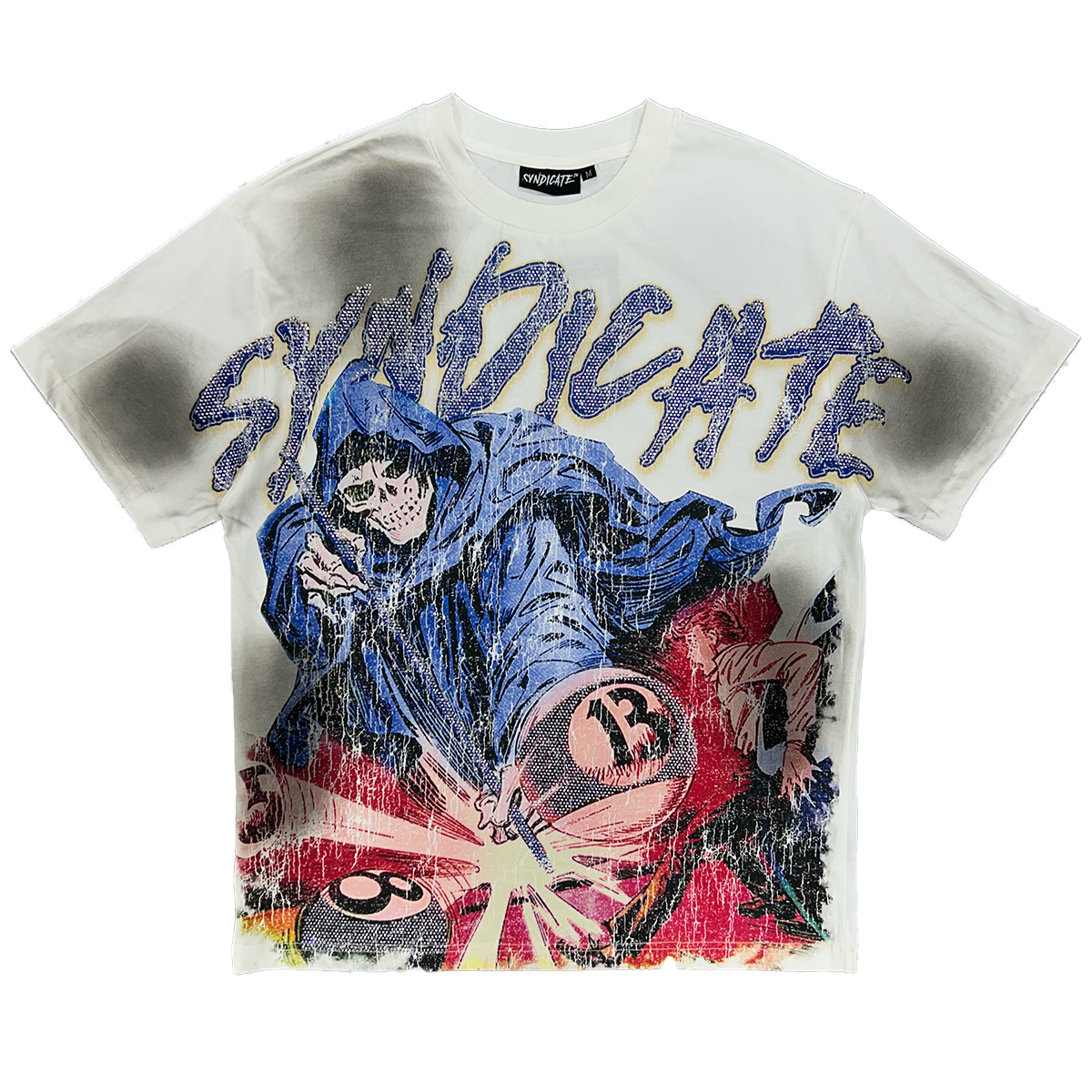 the-syndicate-reaper-rare-air-rhinestone-tee-white-blue-6-rings-clothing