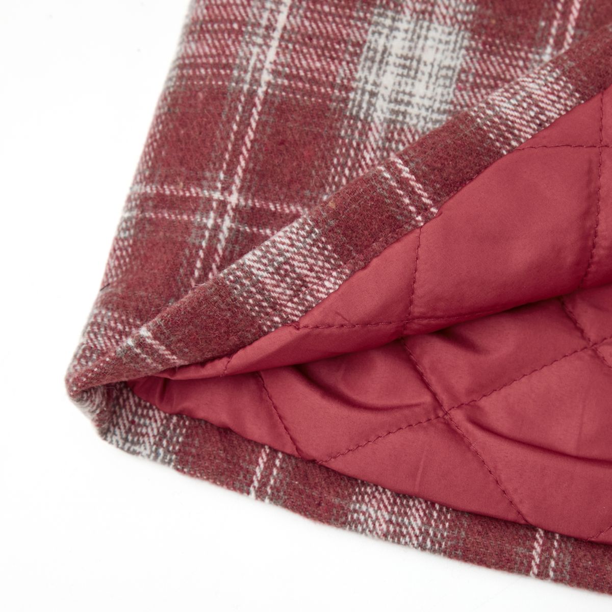Campus | BROKEN WEB FLANNEL JACKET - Red