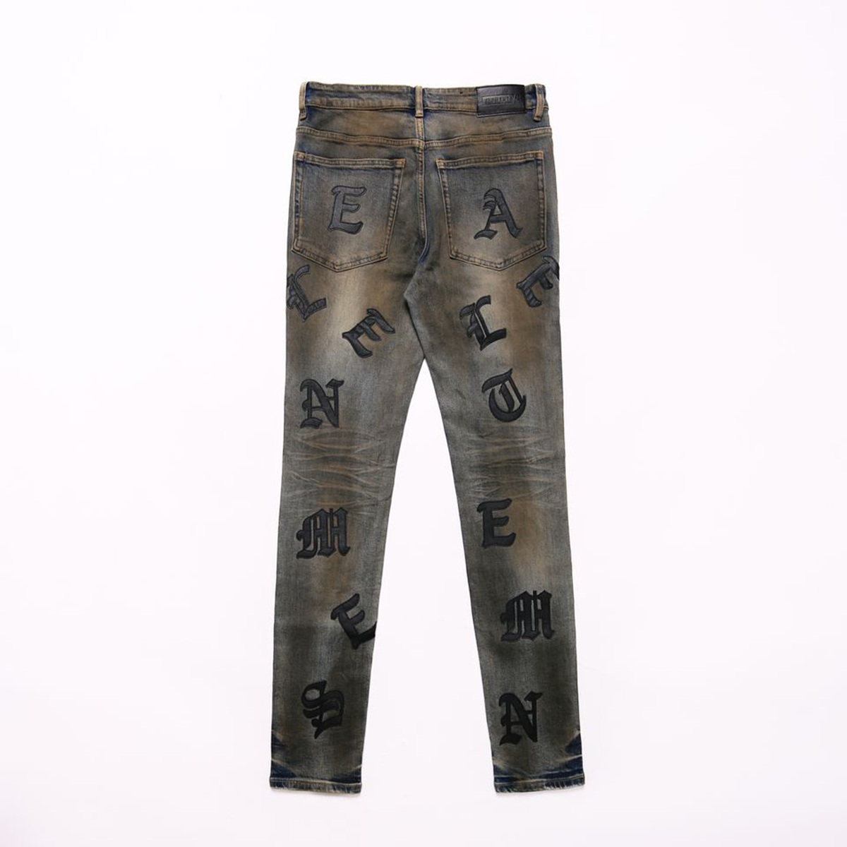 elements-of-art-scattered-skinny-jean-gothic-leather-patch-6-rings-clothing