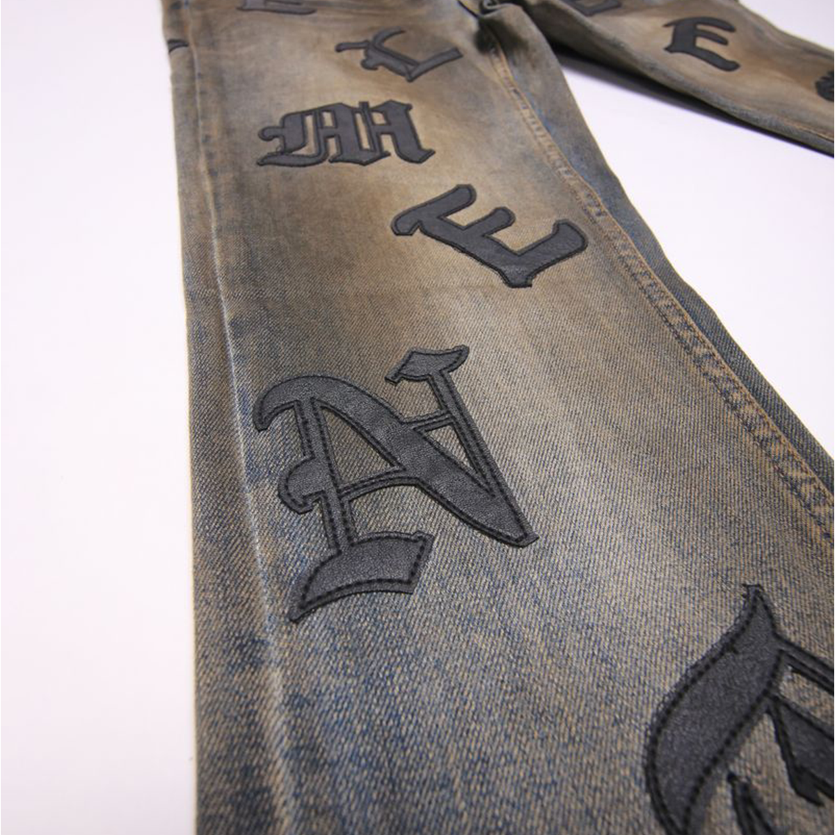 elements-of-art-scattered-skinny-jean-gothic-leather-patch-6-rings-clothing