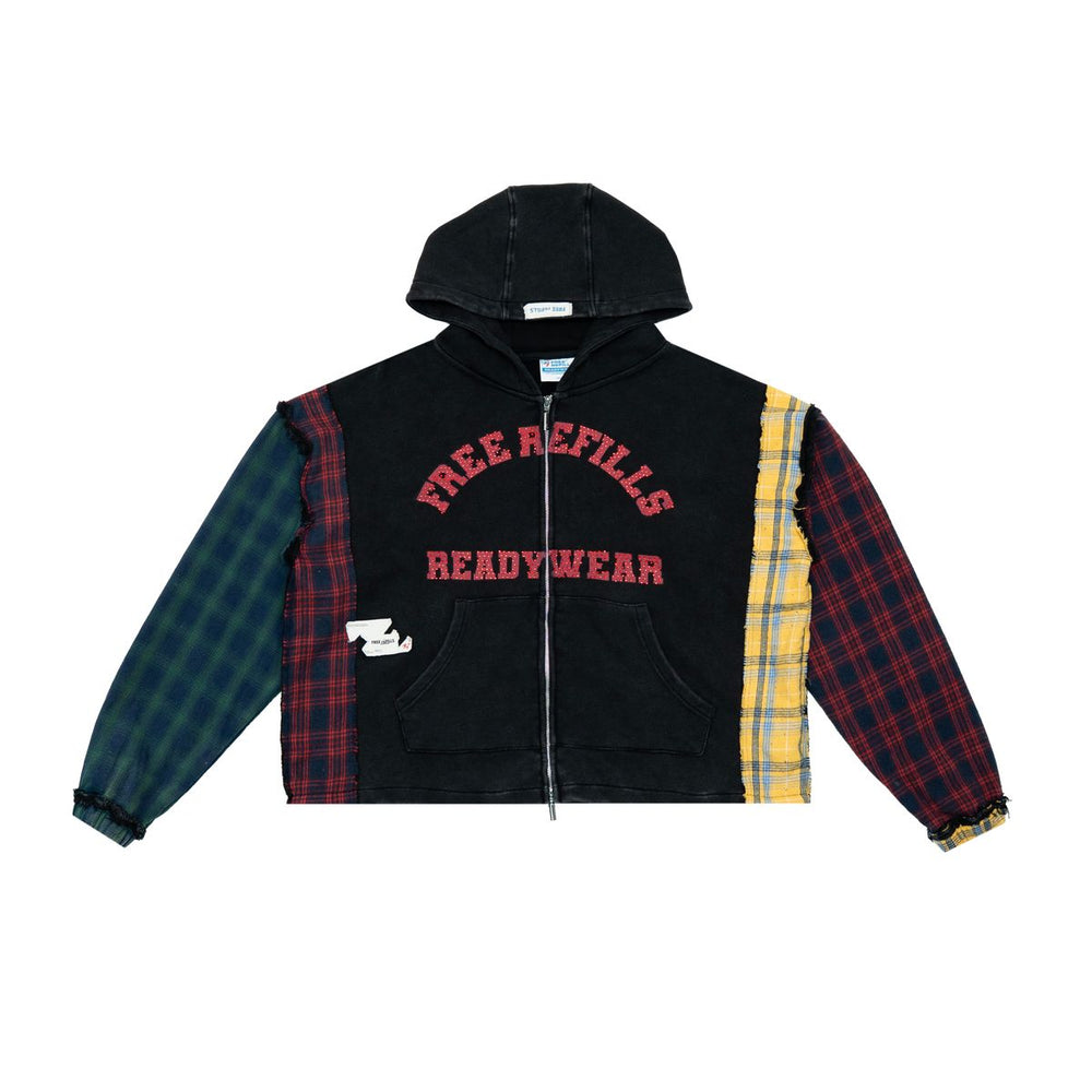 free-refills-multi-flannel-hoodie-black-6-rings-clothing