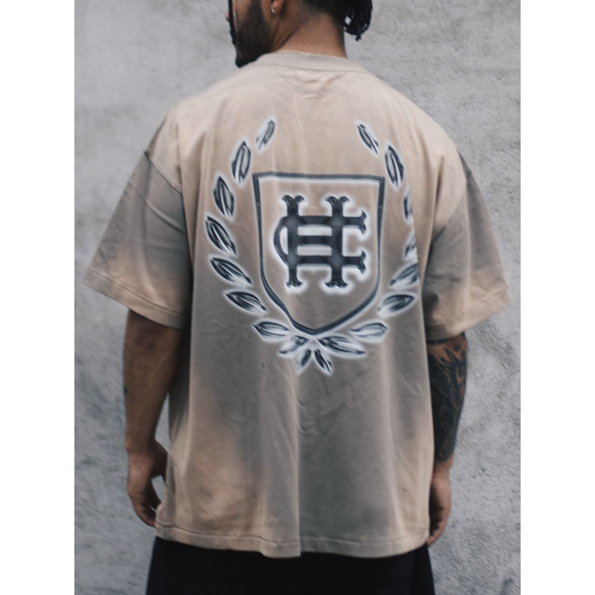 Howlers Club City Wolves tan graphic t-shirt streetwear front view