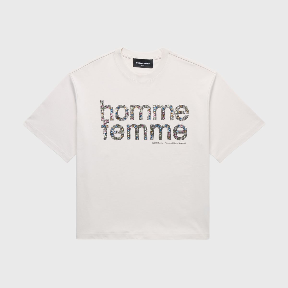 homme-femme-mardi-gras-cropped-rhinestone-tee-white-6-rings-clothing