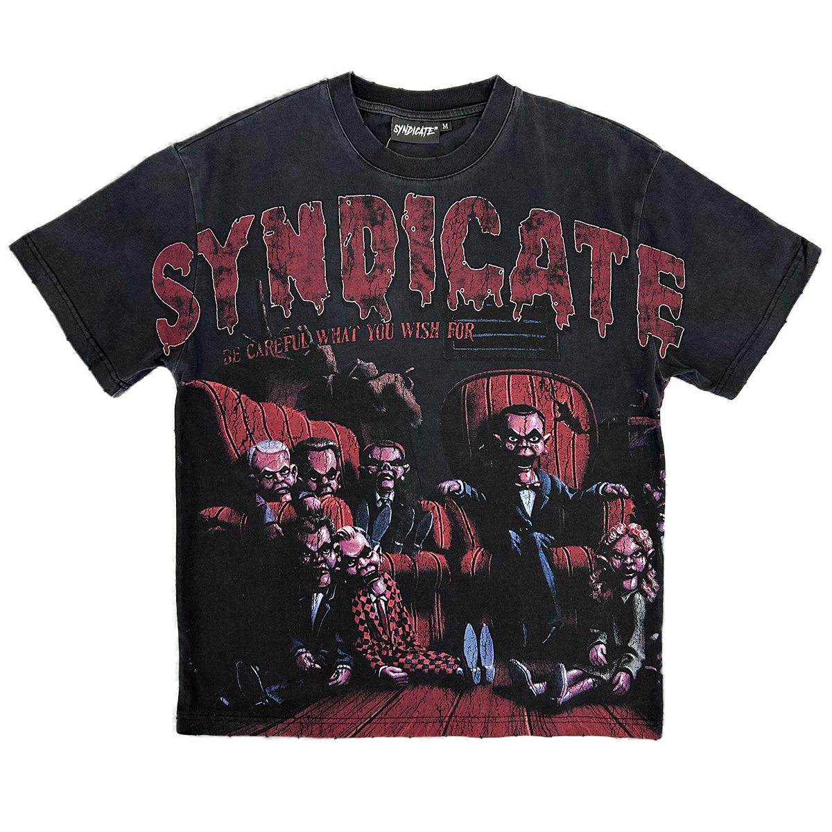 the-syndicate-wishes-puppet-tee-vintage-black-6-rings-clothing